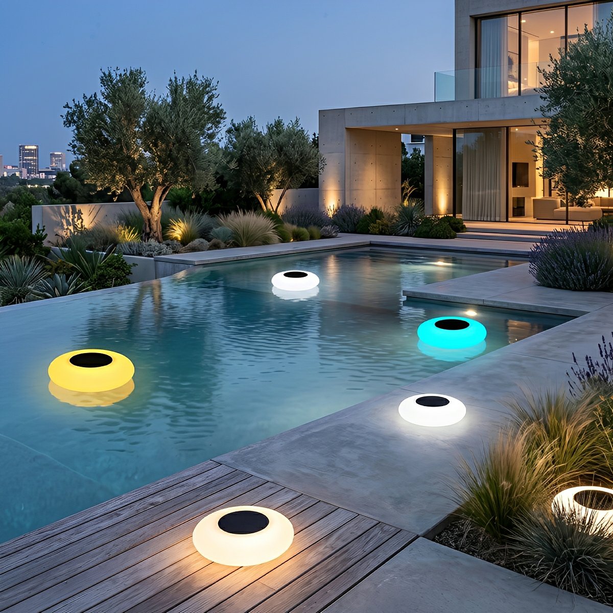 Drijvende Zwembadverlichting op Zonne-energie RGB LED Waterdicht Rond Vijververlichting Tuinverlichting | Sulvida