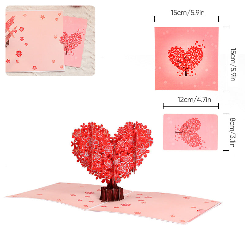 3D Pop-up Wenskaart met Bloemen voor Moederdag Verjaardag Jubileum Valentijn Liefde Felicitatie Cadeau | Sulvida