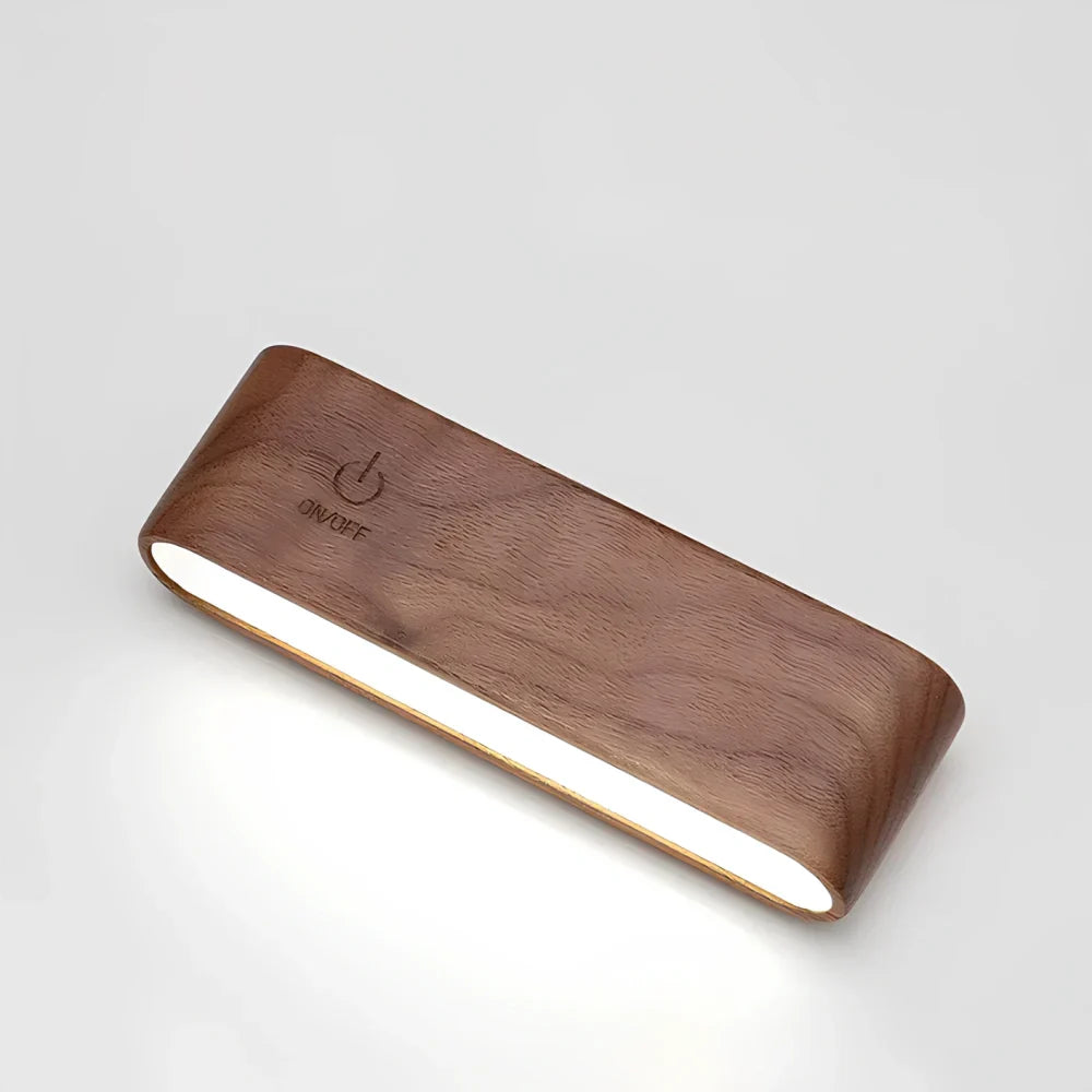 Draaibare Wandlamp Magnetisch Oplaadbaar met 360° Verstelbare Lampkop Touch Dimbaar Hout Design 3W LED Sfeerlicht | Sulvida