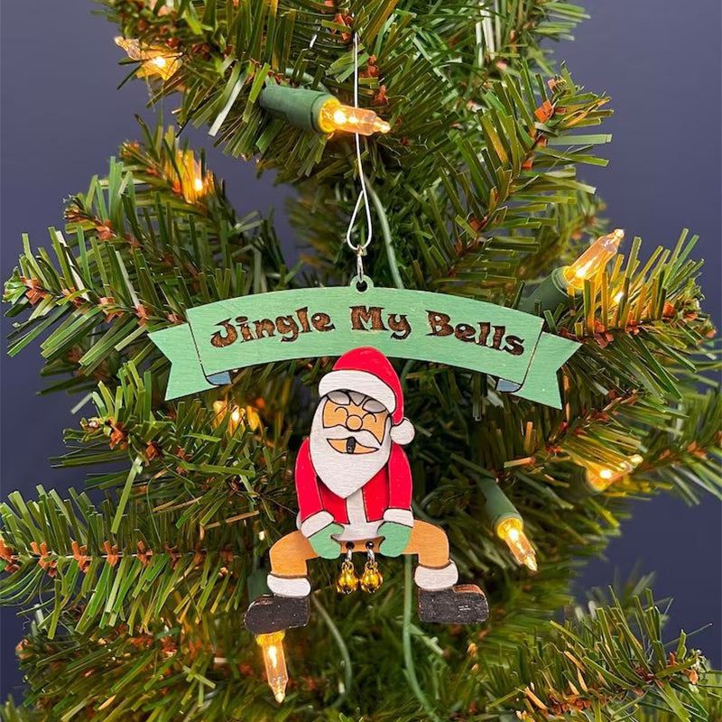Humoristische Kerstboomhangers met Bellen Feestelijke Grappige Decoratie Kerstmis Kerstman Rendier Ornament | Sulvida