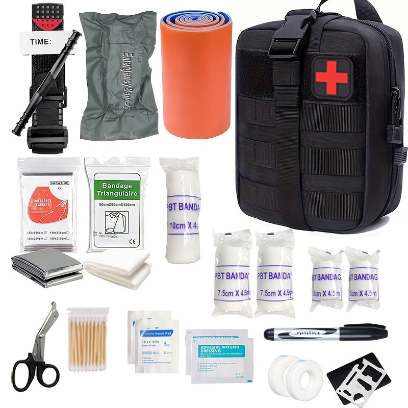 EHBO-kit met tourniquet – Complete reisverbandset voor outdoor, noodgevallen, eerste hulp thuis en camping | Sulvida
