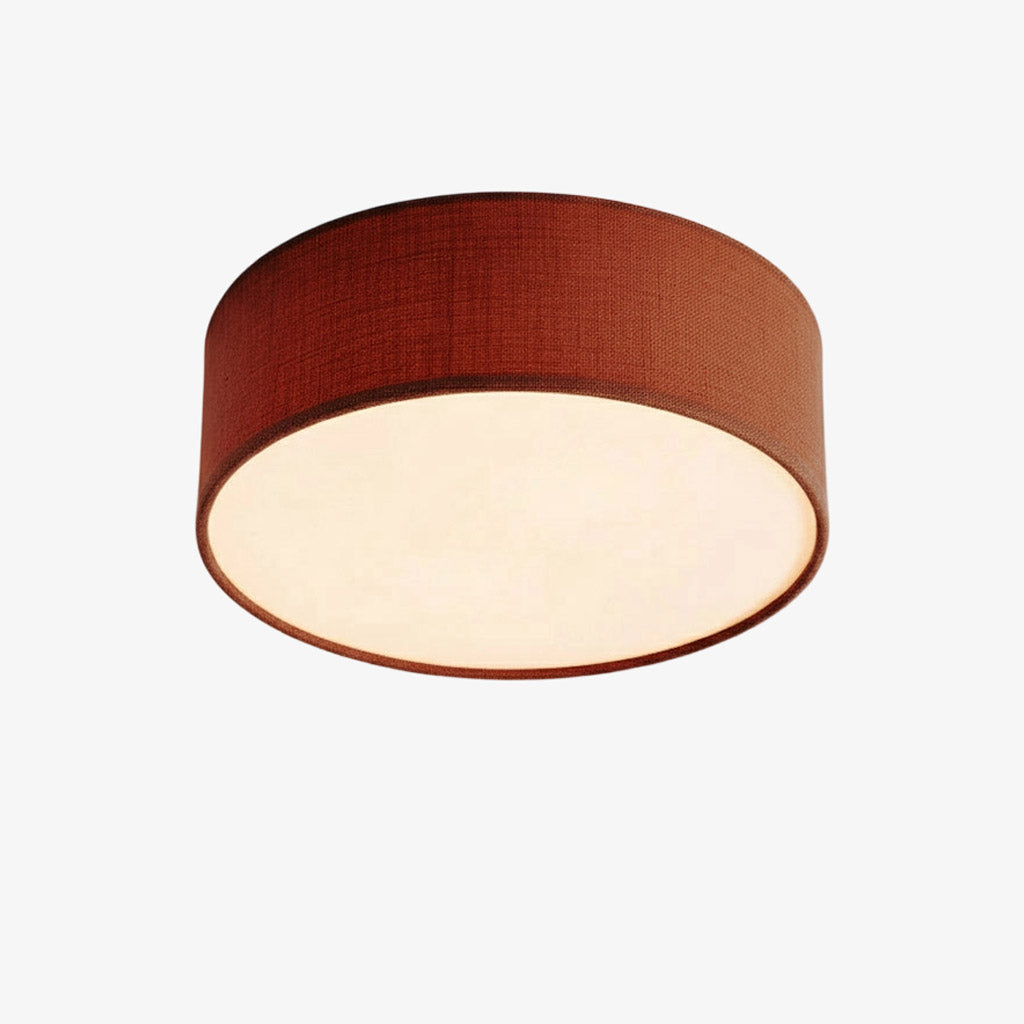 Plafondlamp Linnen Trommel Natuurlijk Textiel Warm Dimbaar Licht Stijlvol Design Slaapkamer Woonkamer Eetkamer | Sulvida
