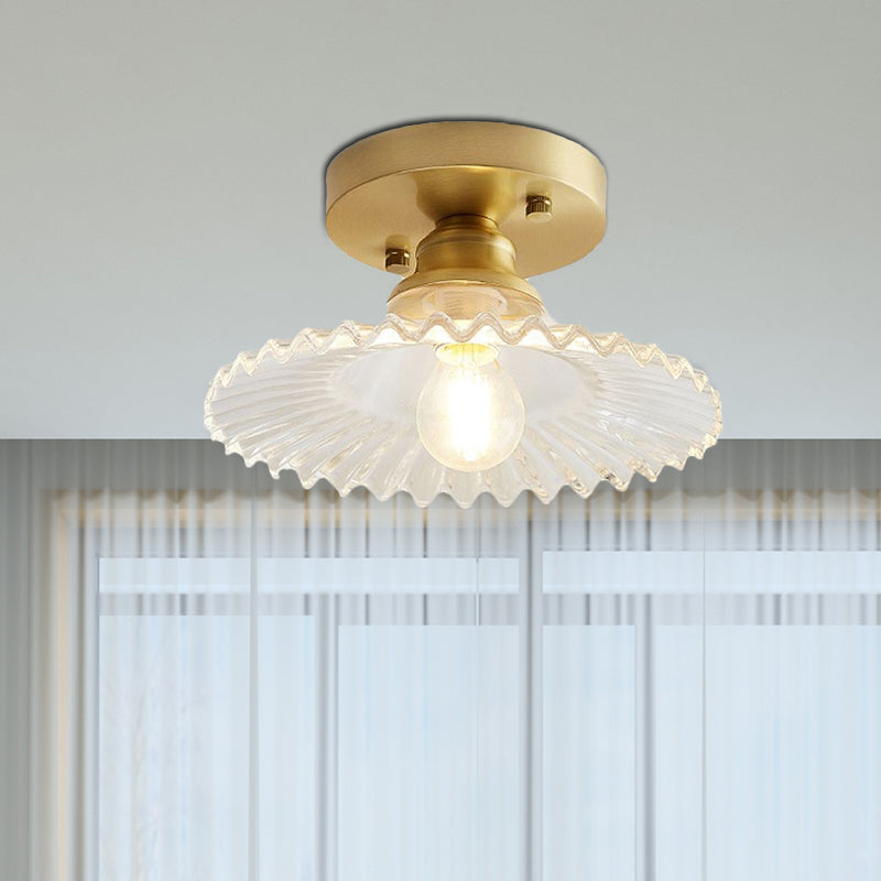 Plafondlamp geribbeld glas groen transparant industrieel design hangend montage woonkamer hal entree | Sulvida