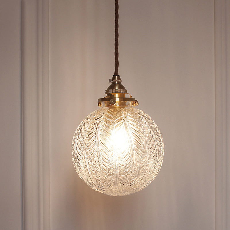 Glazen Hanglamp met Veerdesign en Rookglas 15 cm Diameter Kroonluchter Eetkamer Woonkamer Decoratief Sfeervol | Sulvida