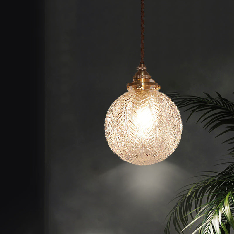 Glazen Hanglamp met Veerdesign en Rookglas 15 cm Diameter Kroonluchter Eetkamer Woonkamer Decoratief Sfeervol | Sulvida