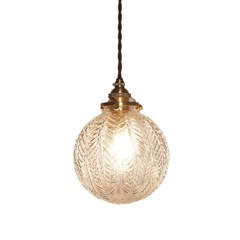 Glazen Hanglamp met Veerdesign en Rookglas 15 cm Diameter Kroonluchter Eetkamer Woonkamer Decoratief Sfeervol | Sulvida