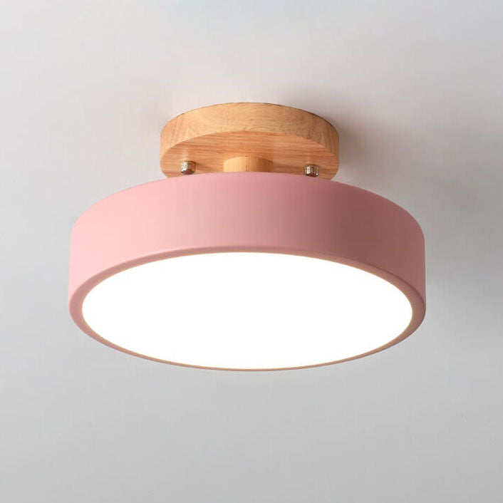 Plafondlamp Hout LED Rond Modern Design Eetkamer Slaapkamer Gang Warm Wit Neutraal Koel Dimbaar Woonkamer | Sulvida