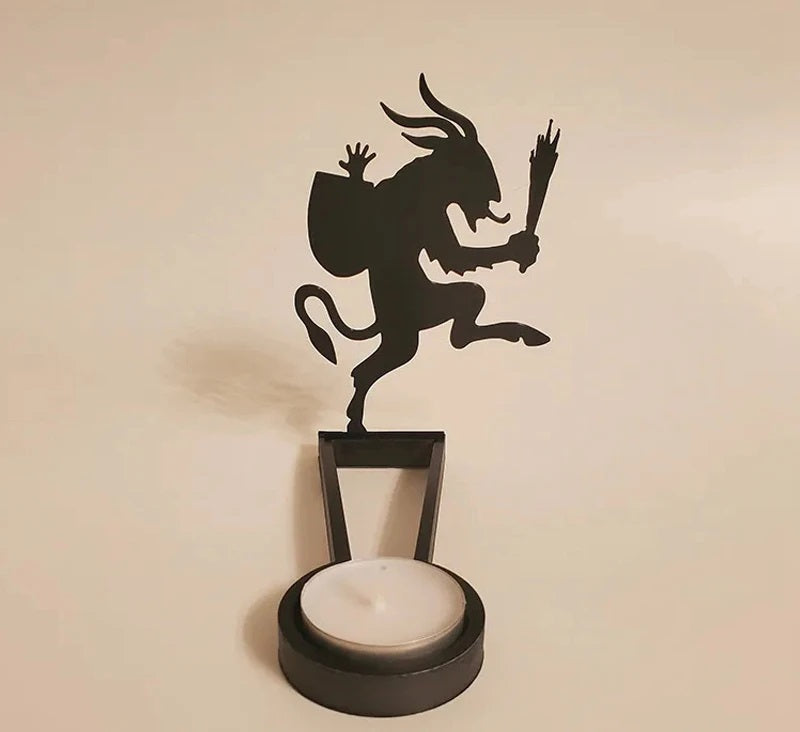 Kandelaar Metaal Zwart Sculptuur Halloween Decoratie Tafelkandelaar Sfeerlicht Woonkamer Sfeerverlichting | Sulvida
