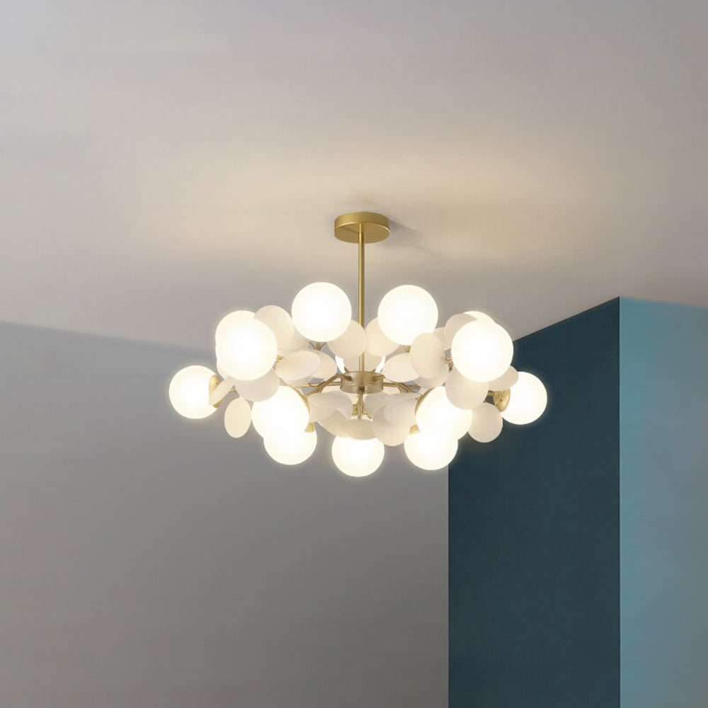 Glazen Bloementak Kroonluchter met G9 LED en Dimfuncties Acryl en Glas Plafondlamp Woonkamer Eetkamer | Sulvida