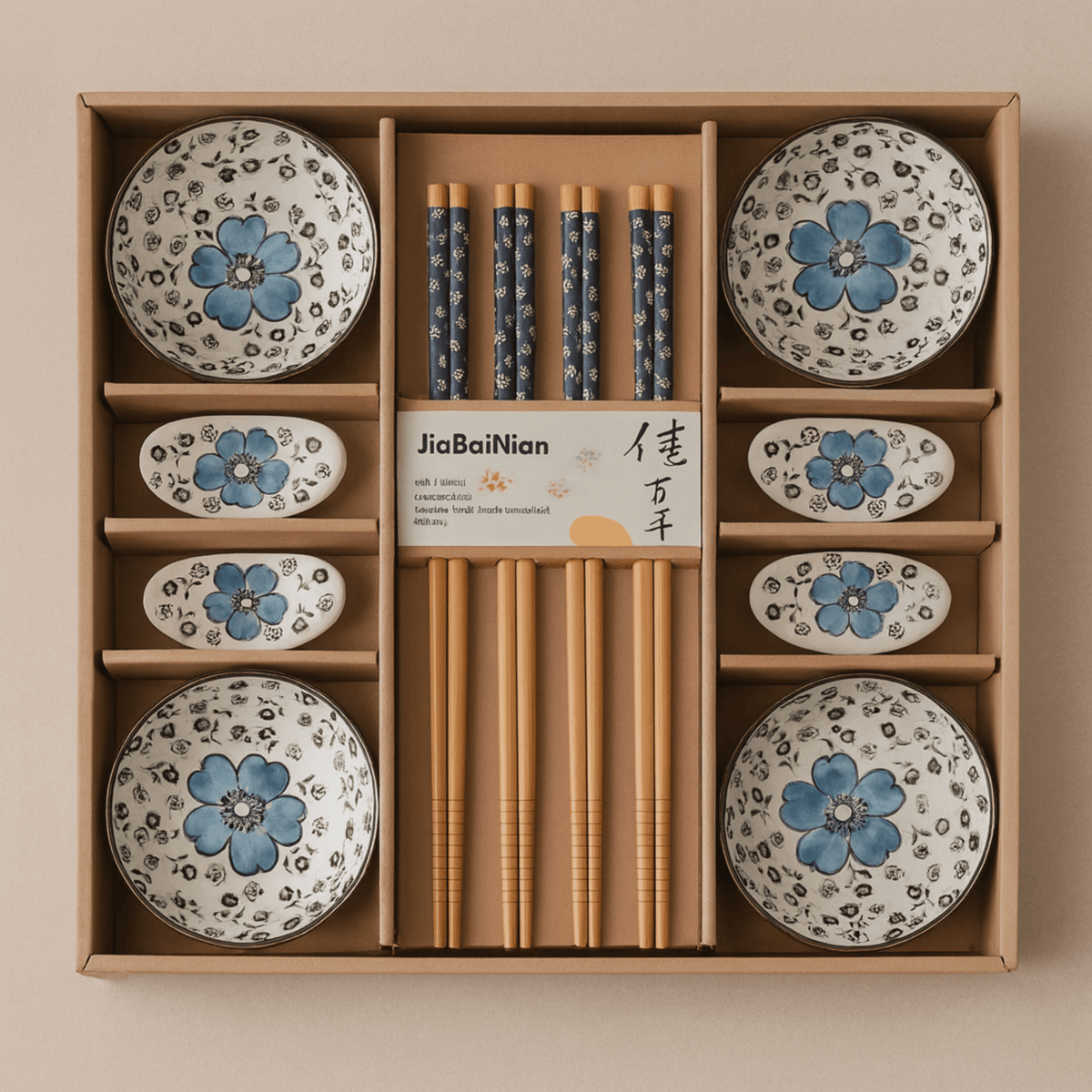 Japans Serviesset Kersenbloesem 12-delig Keramisch Eetservies Sushi Borden Kommen Porcelein Oosters Design | Sulvida