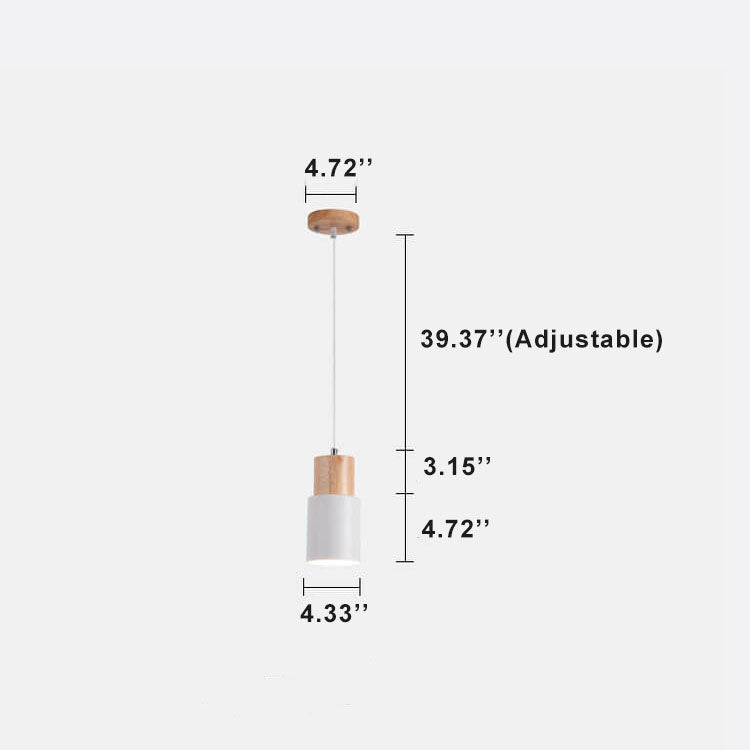 Cilindervormige Hanglamp Aluminium Scandinavisch Modern Design Verstelbare Kabel voor Eettafel Keuken Bar | Sulvida