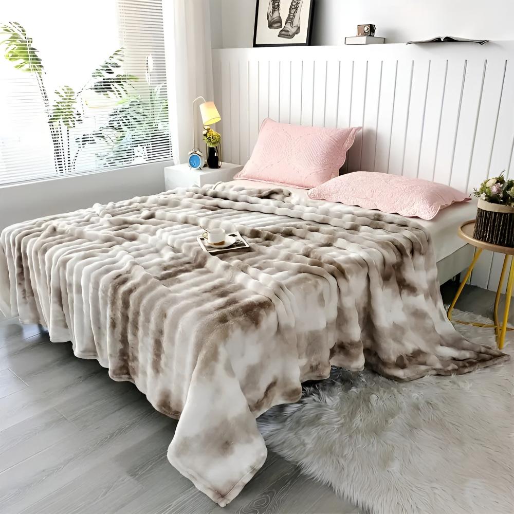 Tie-Dye Plaid Imitatiebont Zacht Golvend Patroon Woonkamer Slaapkamer Decoratief Warm Comfort 150-230cm | Sulvida