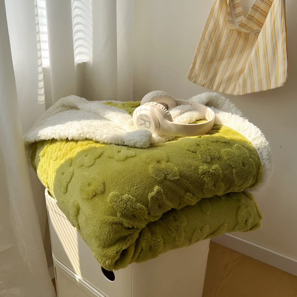 Sherpa Fleece Plaid Wolkensoft Zachte Deken Woonkamer Slaapkamer Bank Bed Decoratief Warm Vierseizoenen | Sulvida