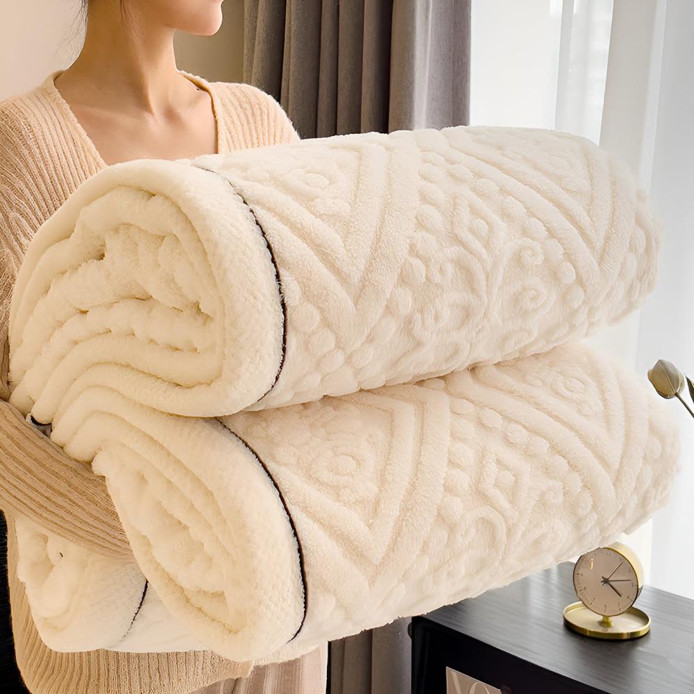 Dubbellaagse Sherpa Plaid Mandala Design met Fluweeltouch Decoratief Woonplaid voor Bank en Bed Luxe Deken | Sulvida