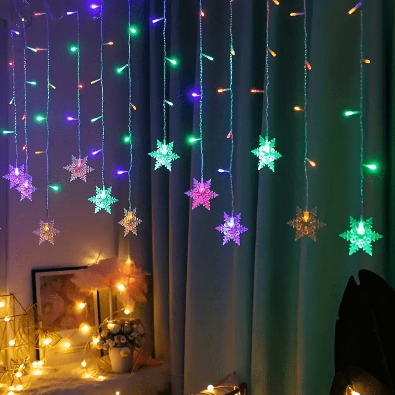 Verlichte Sneeuwvlok Slinger 4 Meter USB – Kerstverlichting Sfeerlicht Binnen Buiten Winterdecoratie | Sulvida