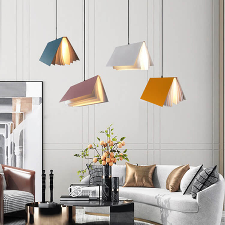 Hanglamp Boek PVC Metaal Verstelbaar Touwsnoer Moderne Leeslamp Woonkamer Slaapkamer Verlichting E26 Fitting | Sulvida