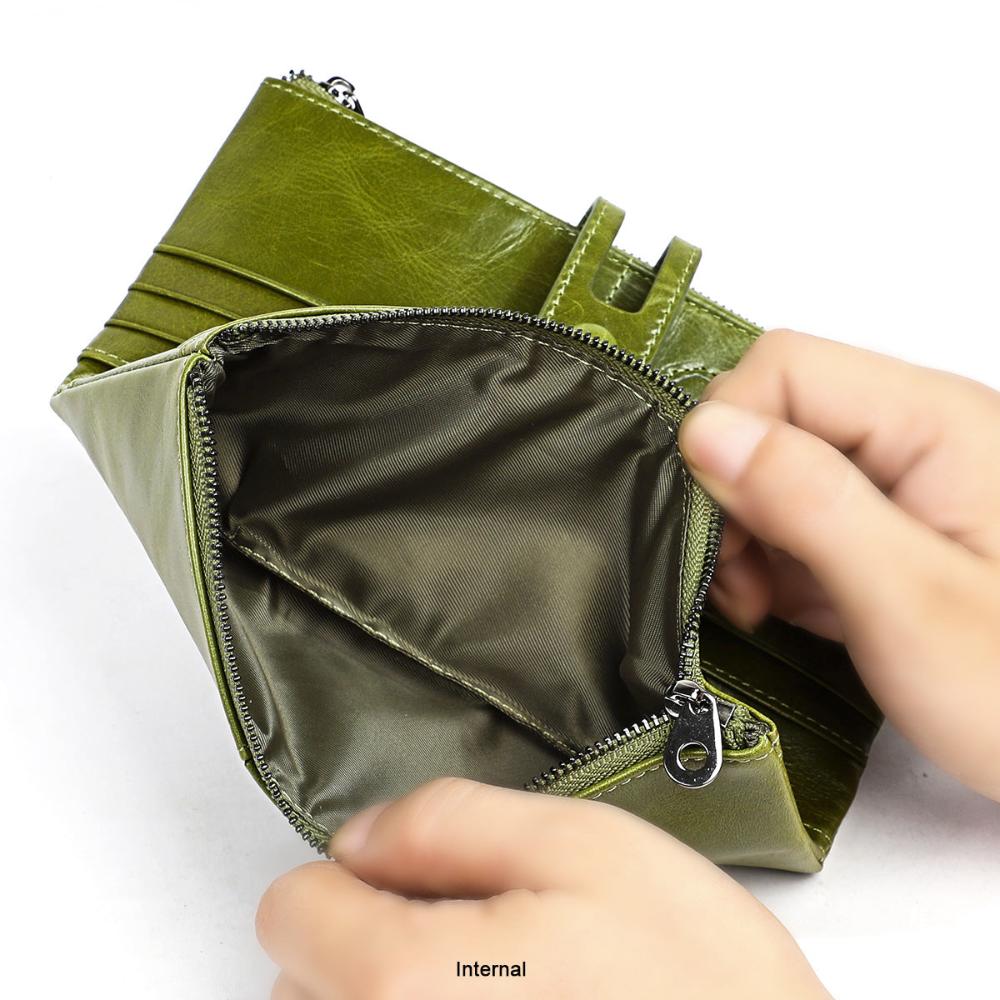 Compacte Portemonnee Leer PU Minimalistische Dames Heren Creditcardhouder Vakjes Muntzak Stijlvol Slank | Sulvida