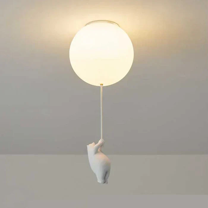 Kinder Plafondlamp met Beermotief en Ballon – Speelse Verlichting voor Kinderkamer en Babykamer | Sulvida