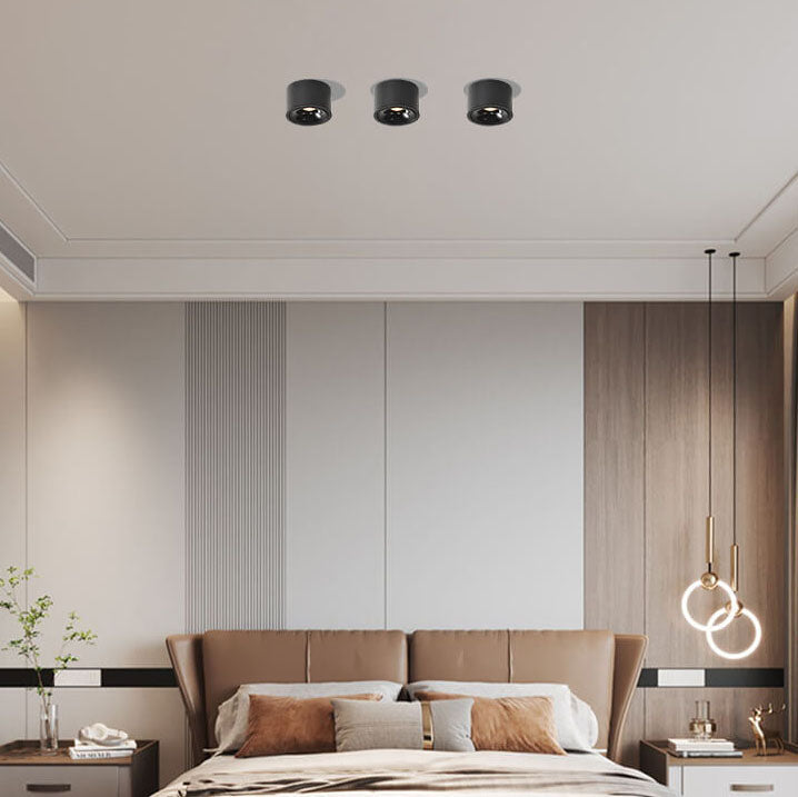 Instelbare plafondspot aluminium rond LED inbouwlamp woonkamer wit zwart wandspot modern plafondverlichting | Sulvida