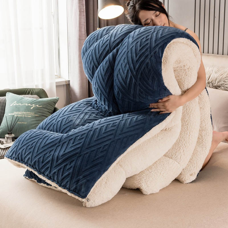 Sherpa Winterdeken met Vulling – Dikke Fleece Plaid Extra Warm en Zacht – Tweepersoonsbed Woonkamer – Knusse Sprei | Sulvida