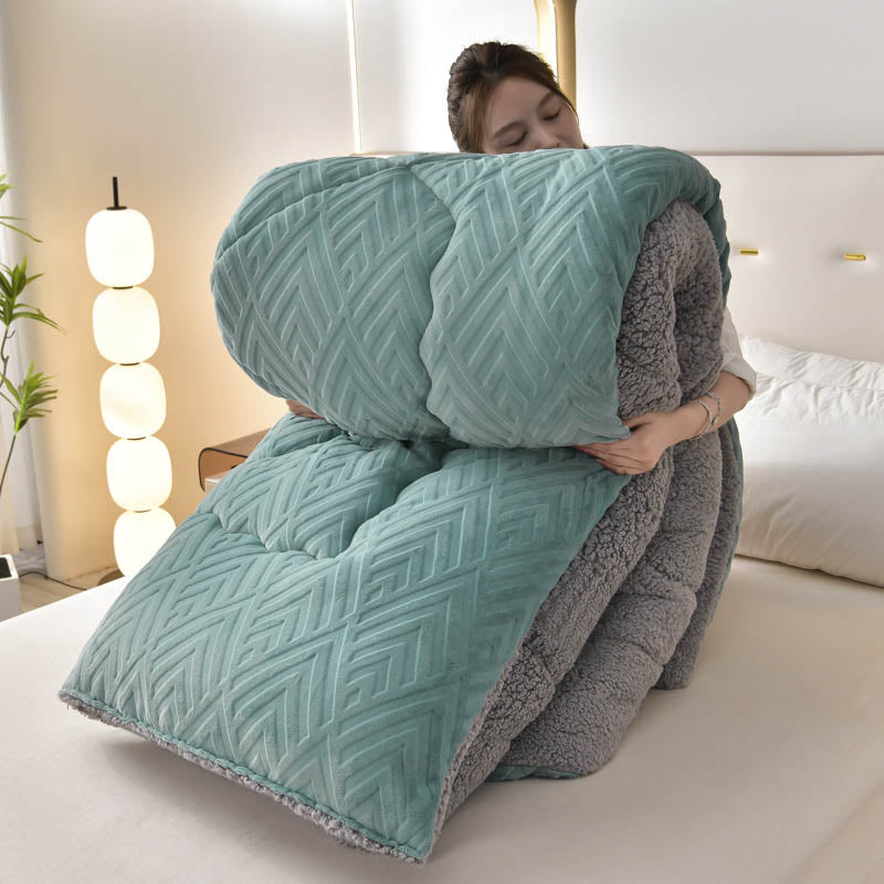 Sherpa Winterdeken met Vulling – Dikke Fleece Plaid Extra Warm en Zacht – Tweepersoonsbed Woonkamer – Knusse Sprei | Sulvida