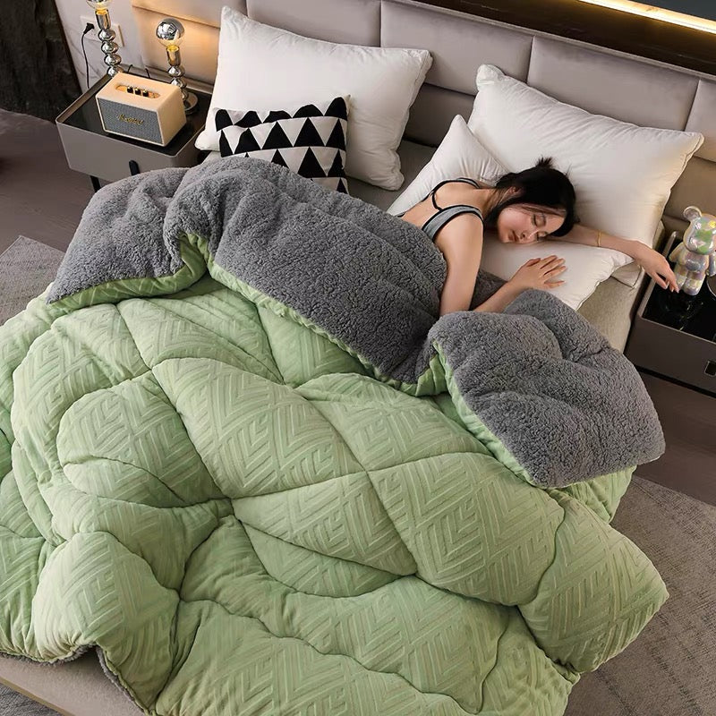 Sherpa Winterdeken met Vulling – Dikke Fleece Plaid Extra Warm en Zacht – Tweepersoonsbed Woonkamer – Knusse Sprei | Sulvida