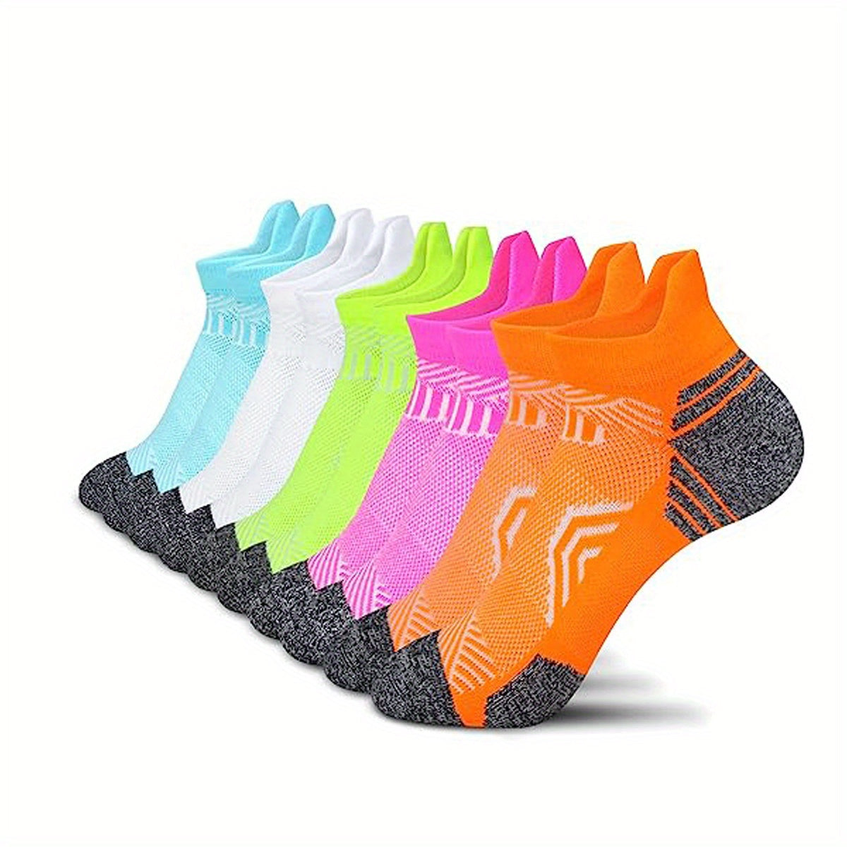 Dames Sportsokken Set Ademend Katoen – 5 Paar One Size Compressiesokken Hardlopen Wandelen Fitness Yoga | Sulvida