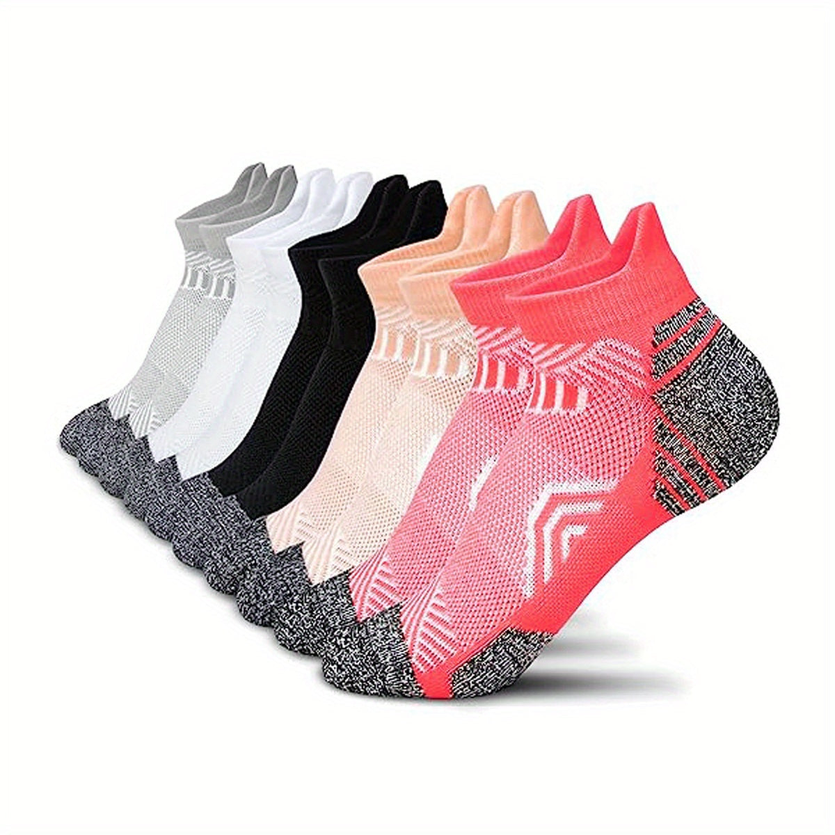 Dames Sportsokken Set Ademend Katoen – 5 Paar One Size Compressiesokken Hardlopen Wandelen Fitness Yoga | Sulvida