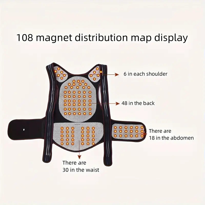 Magnetische Rugbrace met Infrarood Warmte en Nekstuk voor Pijnverlichting Houding en Rugondersteuning | Sulvida