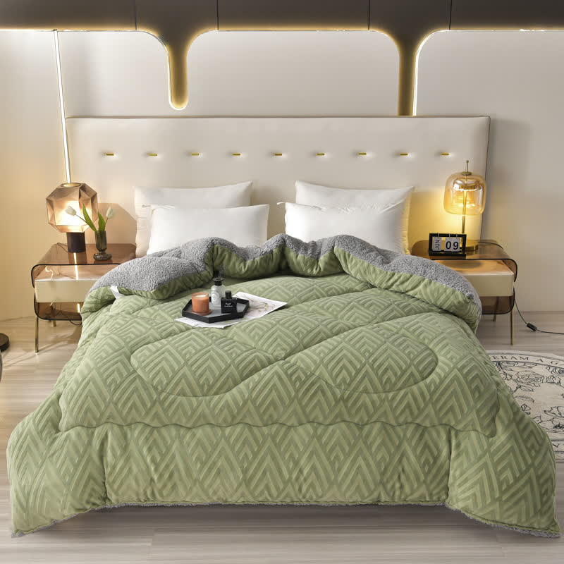 Sherpa Winterdeken met Vulling – Dikke Fleece Plaid Extra Warm en Zacht – Tweepersoonsbed Woonkamer – Knusse Sprei | Sulvida