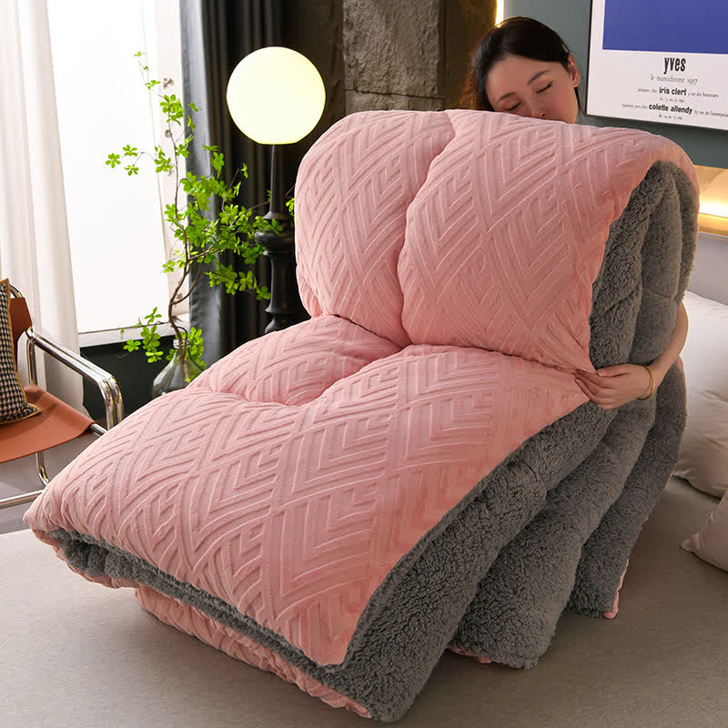 Sherpa Winterdeken met Vulling – Dikke Fleece Plaid Extra Warm en Zacht – Tweepersoonsbed Woonkamer – Knusse Sprei | Sulvida