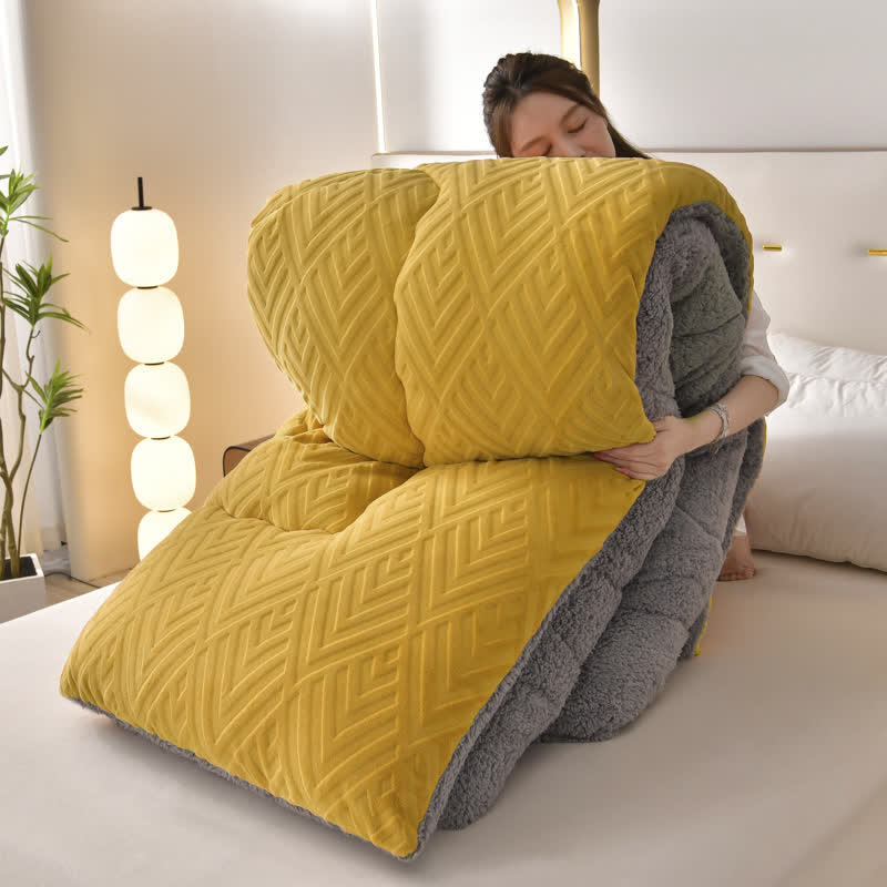 Sherpa Winterdeken met Vulling – Dikke Fleece Plaid Extra Warm en Zacht – Tweepersoonsbed Woonkamer – Knusse Sprei | Sulvida
