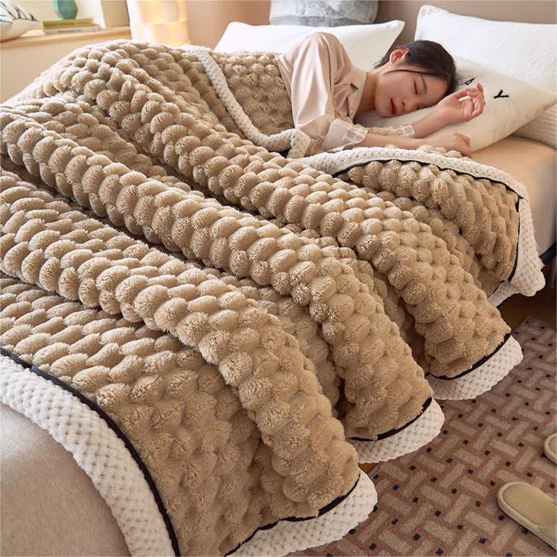 Omkeerbare Plaid Deken van Dikke Coral Fleece - Zachte Polyester voor Bank en Bed - Verkrijgbaar in 8 Kleuren en 2 Maten | Sulvida