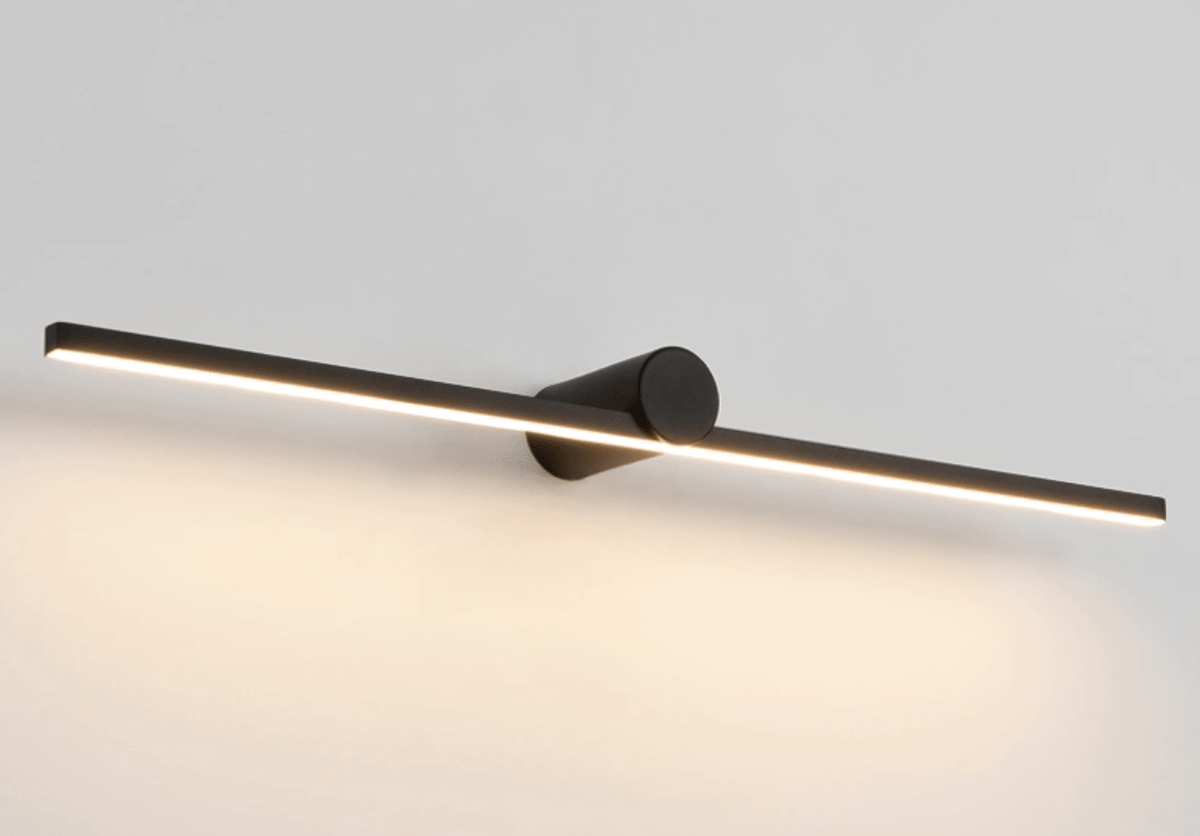 Oplaadbare Wandlamp Zwart met Afstandsbediening 60 80 100 120cm LED Dimbaar Boven Spiegel Badkamer Verlichting | Sulvida