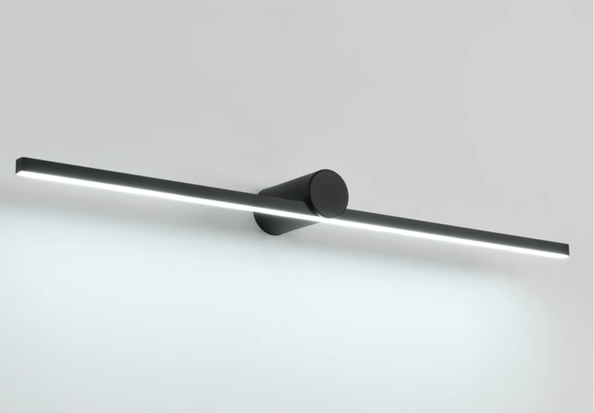 Oplaadbare Wandlamp Zwart met Afstandsbediening 60 80 100 120cm LED Dimbaar Boven Spiegel Badkamer Verlichting | Sulvida