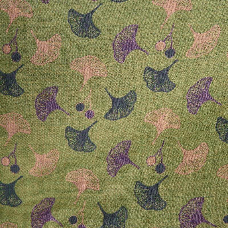 Katoenen Kimono Badjas met Ginko-Motief – Tweekleurige Ochtendjas van Ademende Katoenen Gaas – Unisex Nachtjapon met Verstelbare Taille voor Dames en Heren | Sulvida