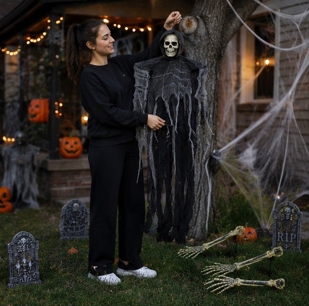 Decoratieve Skelethand Plastic Tuindecoratie Wit 46cm Griezelig Halloween Decoratie Tuin Terras Buiten | Sulvida