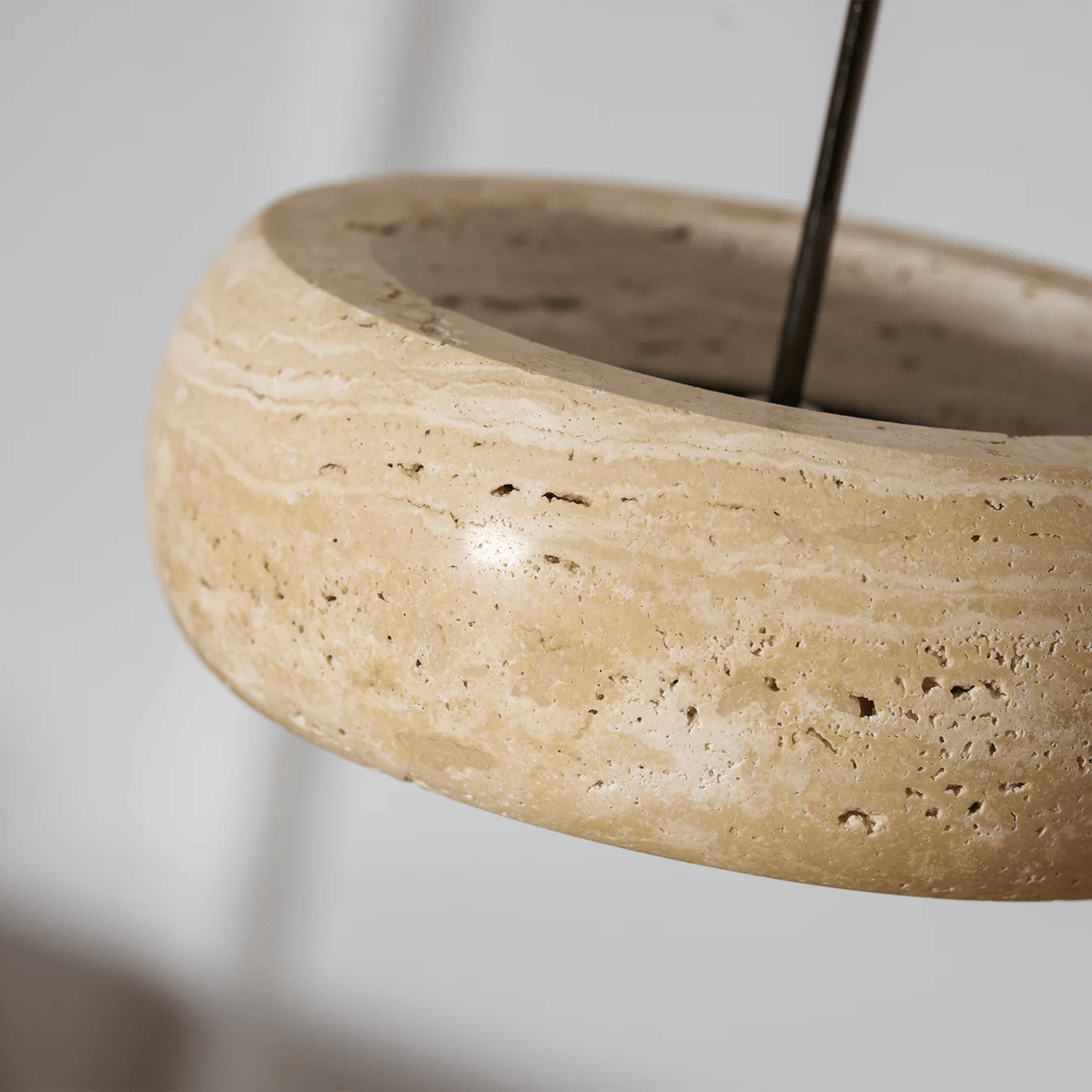 Hanglamp Natuursteen Travertin Ring Geïntegreerde LED Dimbaar Verstelbaar Warm Licht Design Verlichting | Sulvida