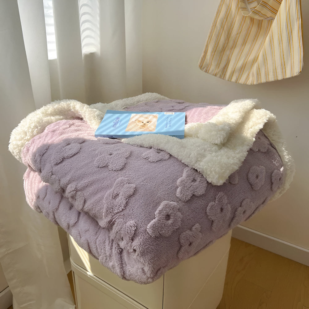 Sherpa Fleece Plaid Wolkensoft Zachte Deken Woonkamer Slaapkamer Bank Bed Decoratief Warm Vierseizoenen | Sulvida