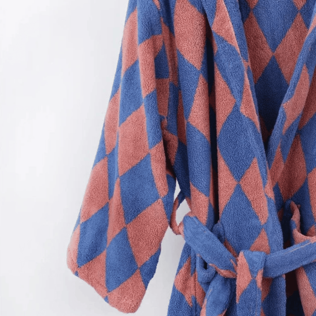 Badjas 100% Biologisch Katoen Zachte Douchebadjas Absorberend Vintage Patroon Luxe Ochtendjas voor Thuis & Spa | Sulvida