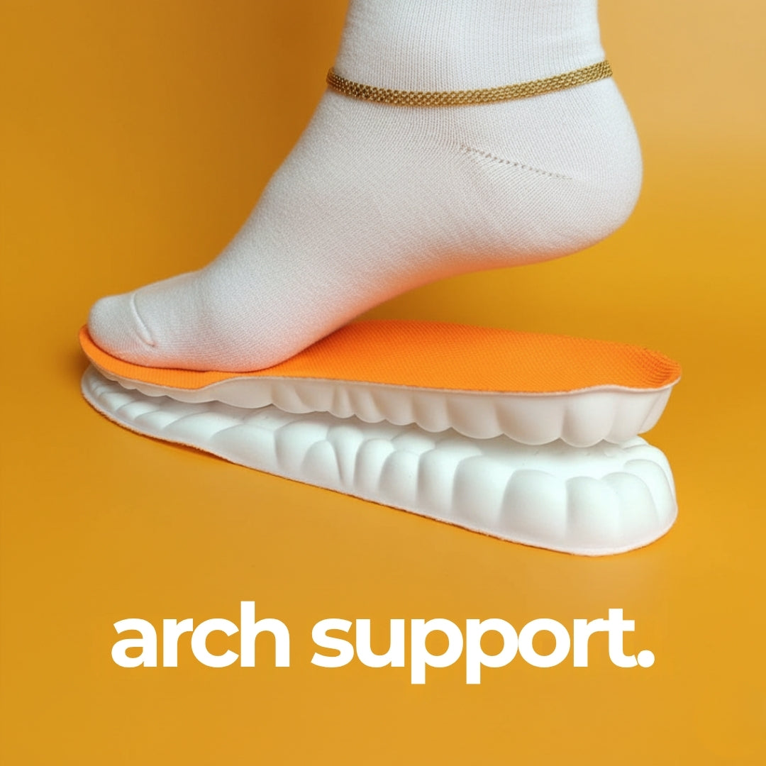 Memory Foam Inlegzolen met Gewelfondersteuning voor Dagelijks Comfort Herbruikbaar Knipbaar Schoenen Inlays | Sulvida