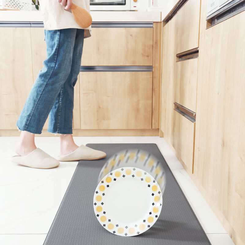 Anti-vermoeidheidsmat Keuken Waterdicht PVC 1cm Dik Antislip Stamat Wasbaar Ruitmotief Comfortabel Staan | Sulvida