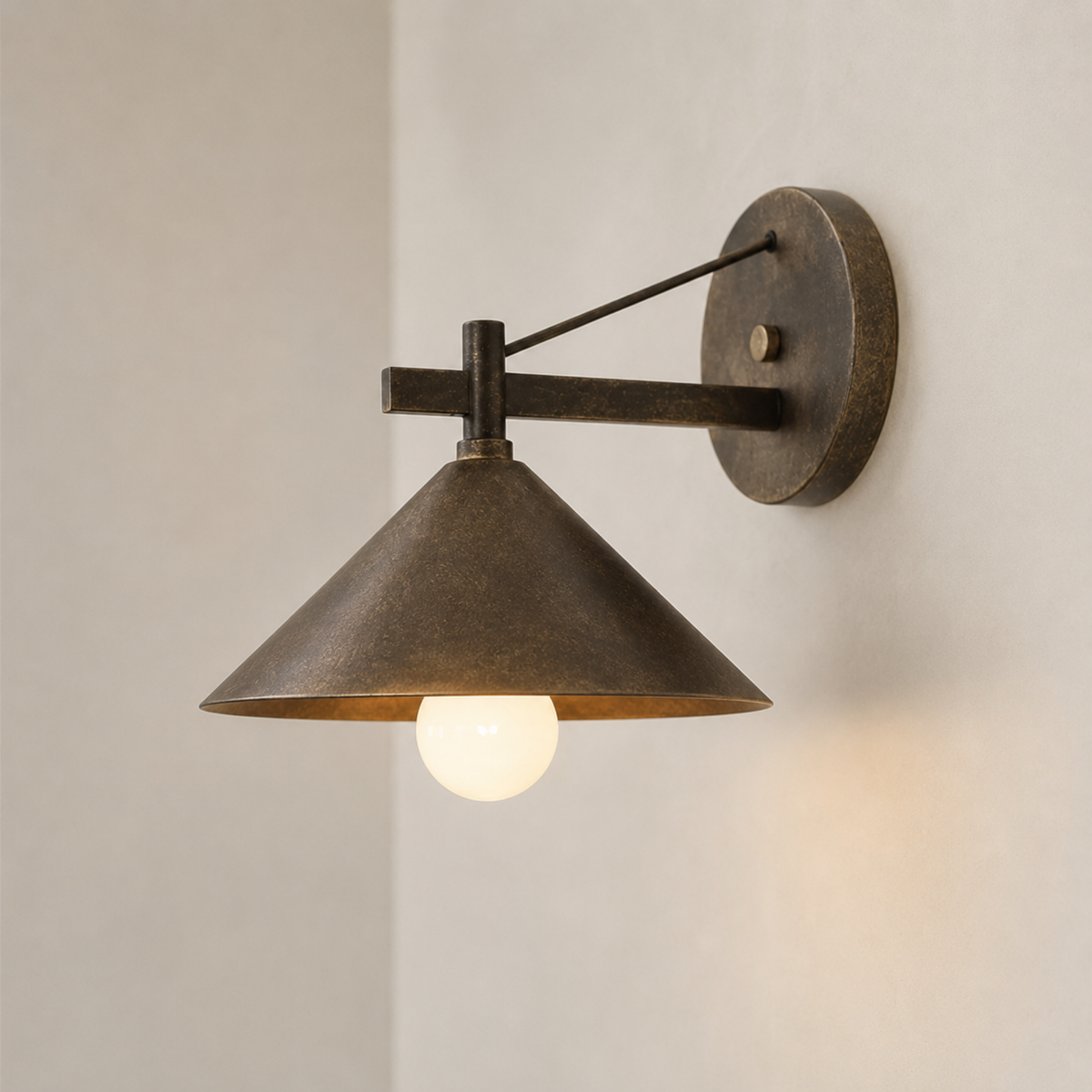 Industriële Buitenwandlamp Zwart Metaal E27 Fitting Waterbestendig Landelijk Design Terras Tuin Verlichting | Sulvida