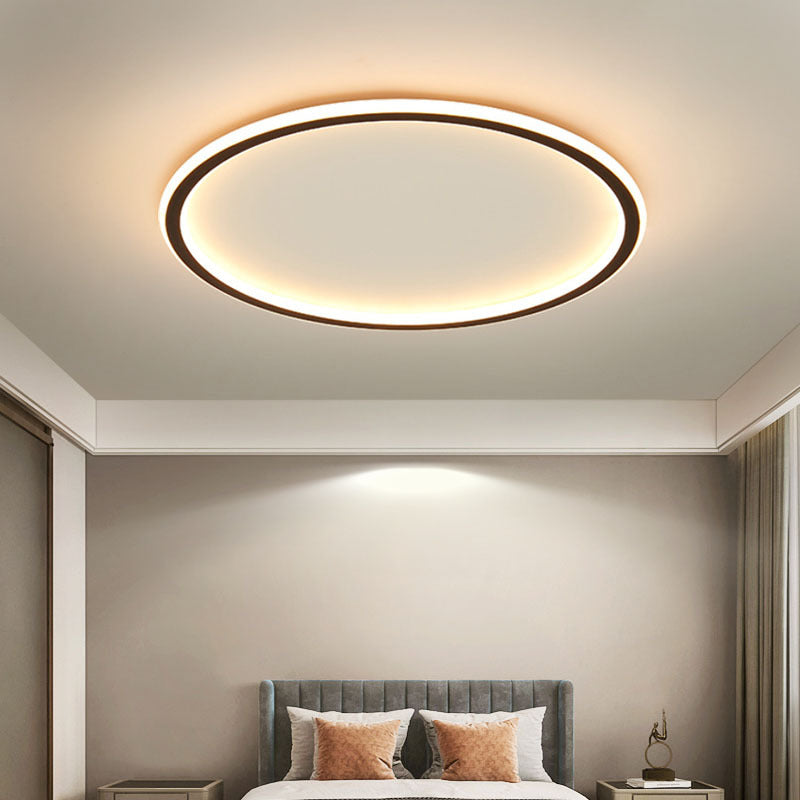LED-plafondlamp rond modern design Nordic stijl zwart wit dimbaar voor woonkamer slaapkamer hal keuken | Sulvida