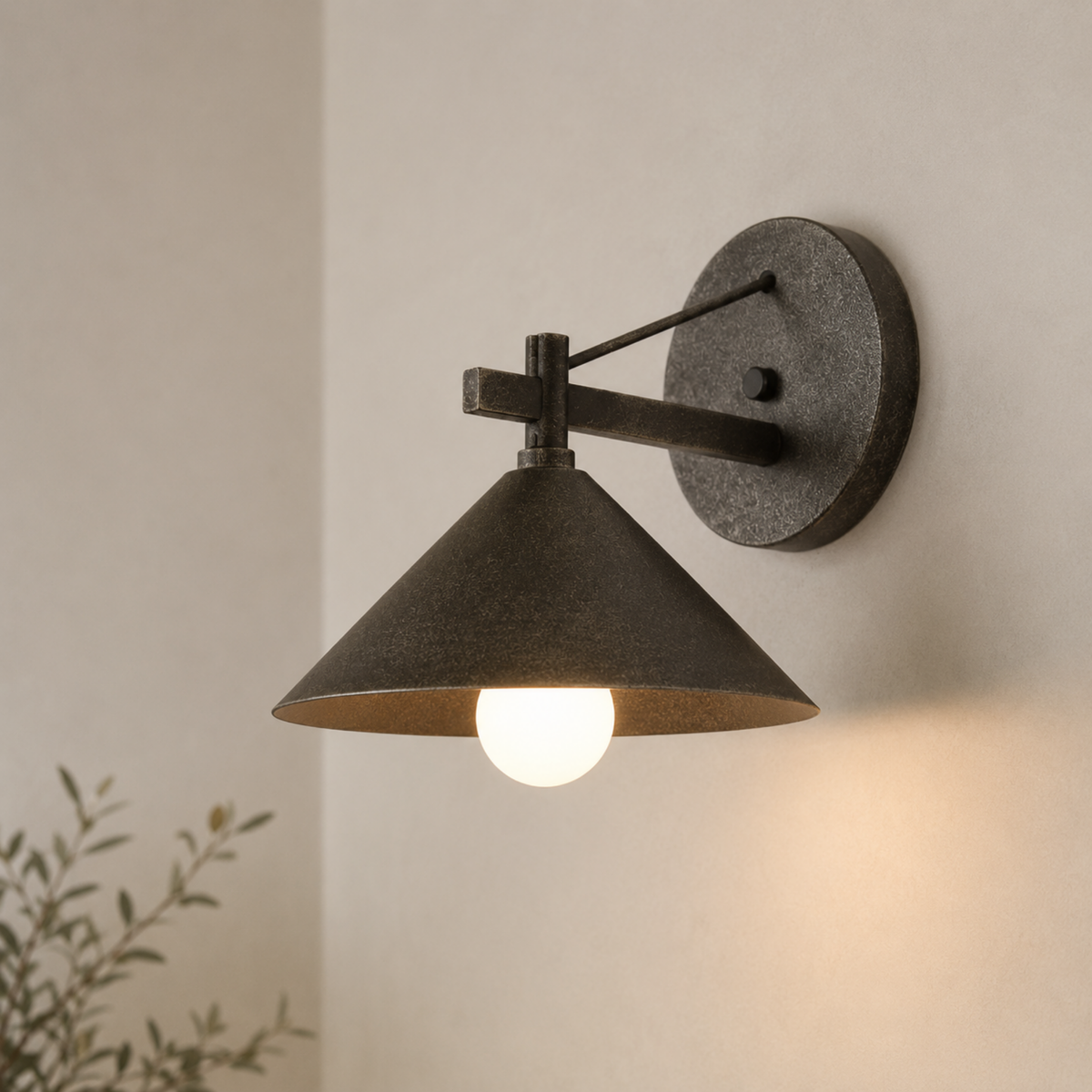 Industriële Buitenwandlamp Zwart Metaal E27 Fitting Waterbestendig Landelijk Design Terras Tuin Verlichting | Sulvida