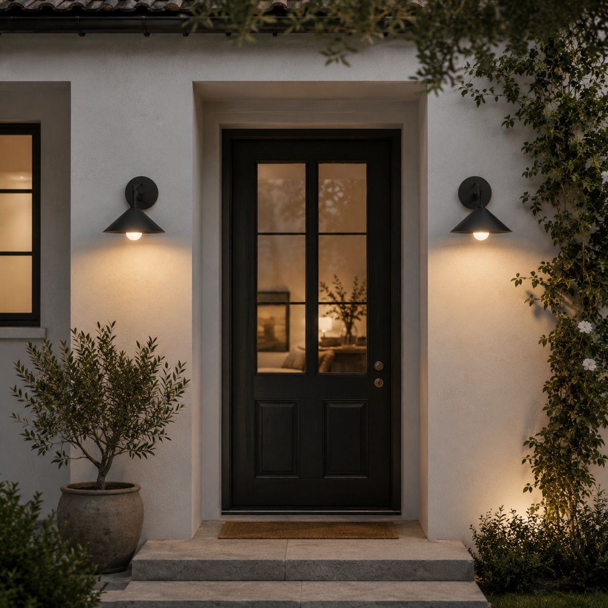Industriële Buitenwandlamp Zwart Metaal E27 Fitting Waterbestendig Landelijk Design Terras Tuin Verlichting | Sulvida