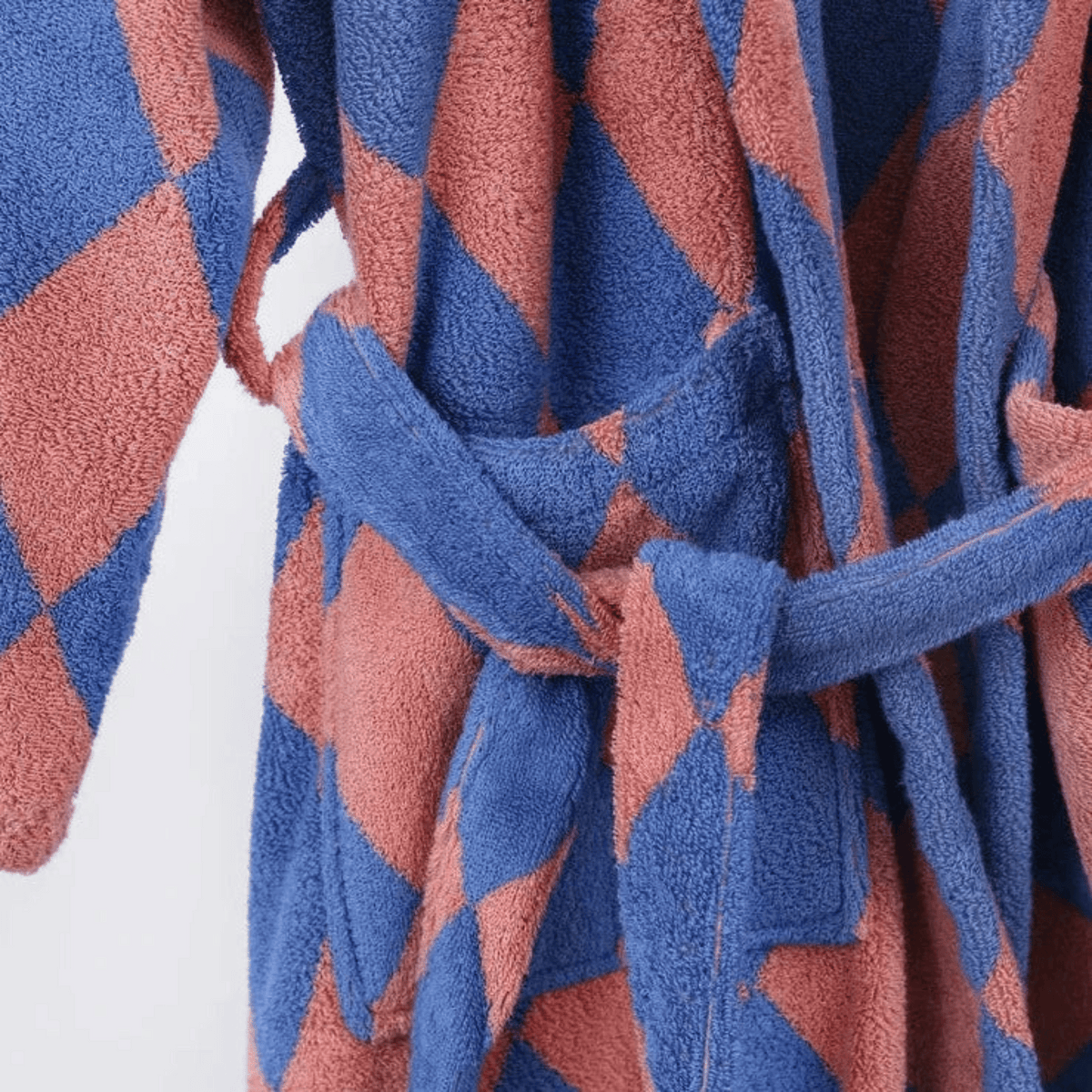 Badjas 100% Biologisch Katoen Zachte Douchebadjas Absorberend Vintage Patroon Luxe Ochtendjas voor Thuis & Spa | Sulvida