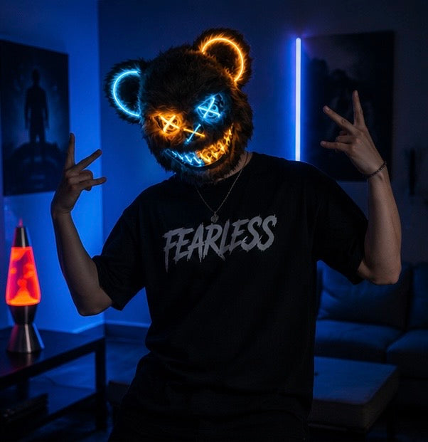 LED Verlichte Horrormask Beer Griezelig Carnavalsmasker Feestdecoratie Cosplay Halloween Props Verkleedpartij | Sulvida
