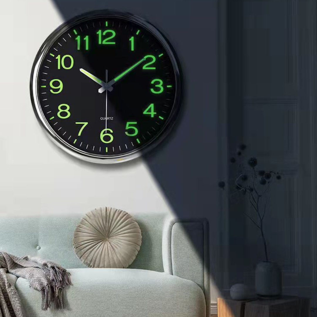 Luxe Wandklok LED Ø30cm Verlichting Digitaal Modern Design Zwart Zilver Goud Koper Woonkamer Kantoor Hal | Sulvida