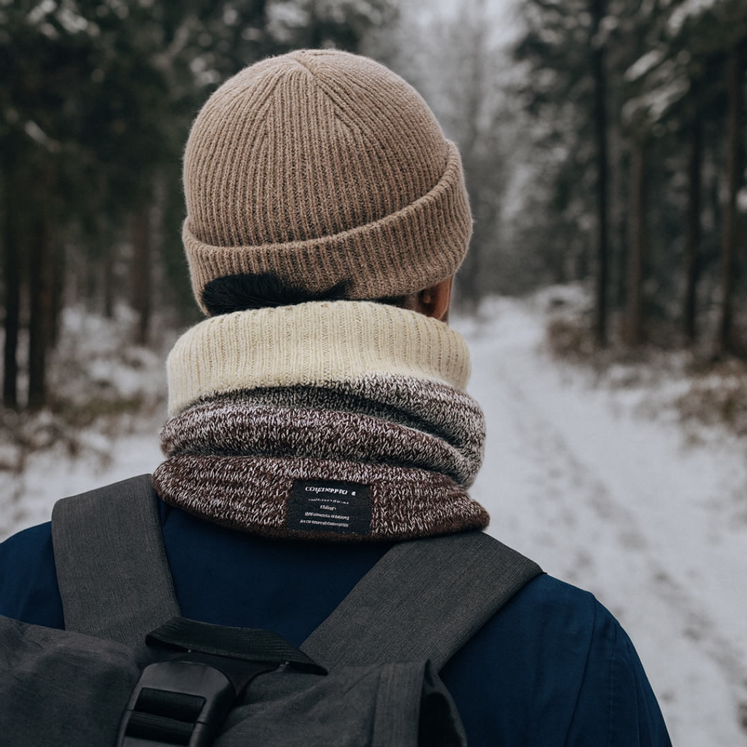 Gebreide Sjaal met Zachte Fleece Voering – Warme Colsjaal voor Herfst & Winter – Extra Hals Bescherming | Sulvida